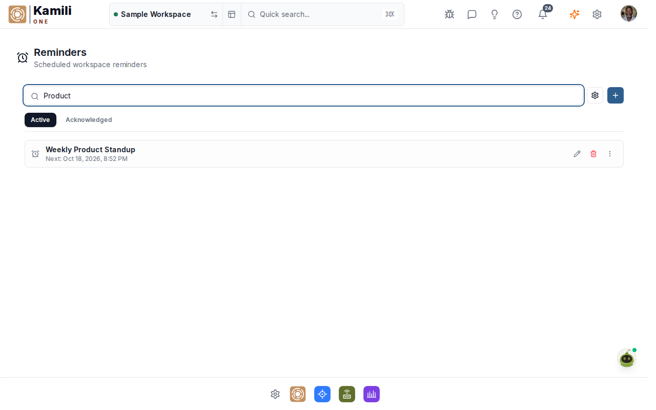 Searching reminders by keyword in title and notes